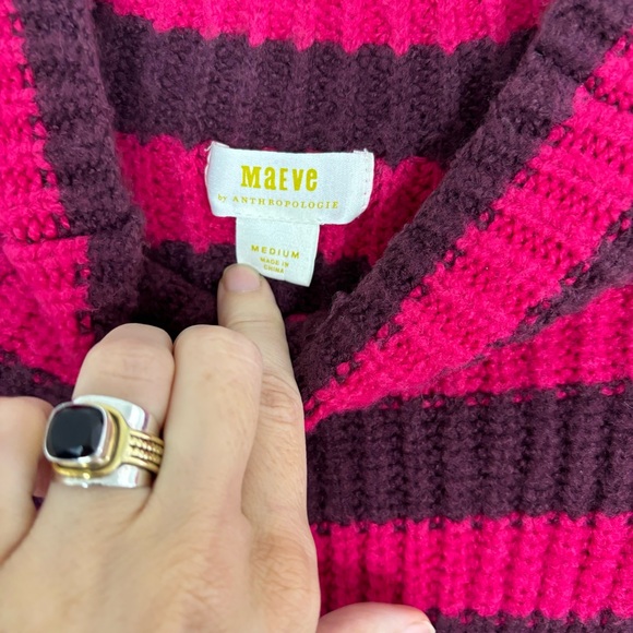Anthropologie Maeve Striped Bell Sleeve Sweater - Picture 5 of 6